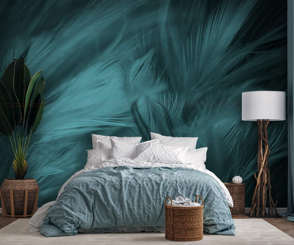 Soft teal feathers in gentle waves u73700pib1m 1024x853 - Soft teal feathers in gentle waves