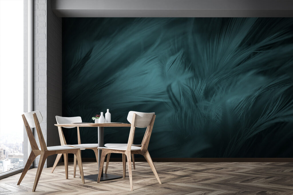 Soft teal feathers in gentle waves u73700piq1 1024x683 - Soft teal feathers in gentle waves