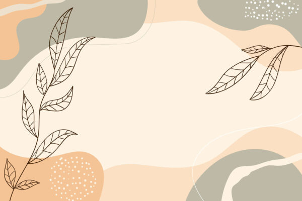 White and gray background with leaves and shapes White and gray background with leaves and shapes