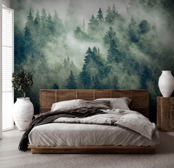 Forest of trees with fog u73873pib1 600x579 - Forest of trees with fog - tegory