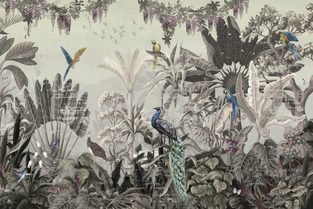 Mural of birds and plants u73928p 1024x683 - Mural of birds and plants - tegory