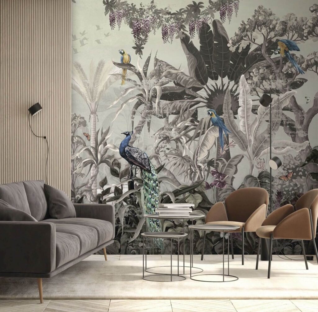 Mural of birds and plants u73928pig1 1024x1005 - Mural of birds and plants - tegory