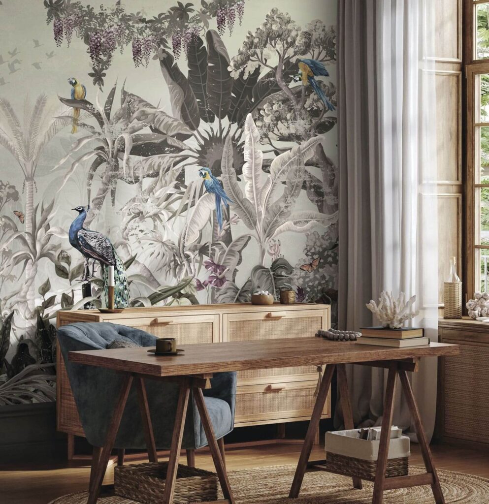 Mural of birds and plants u73928pih1m 993x1024 - Mural of birds and plants - tegory