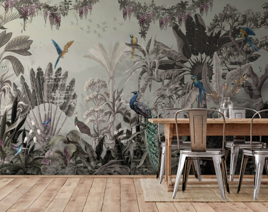 Mural of birds and plants u73928piq1 1024x813 - Mural of birds and plants - tegory