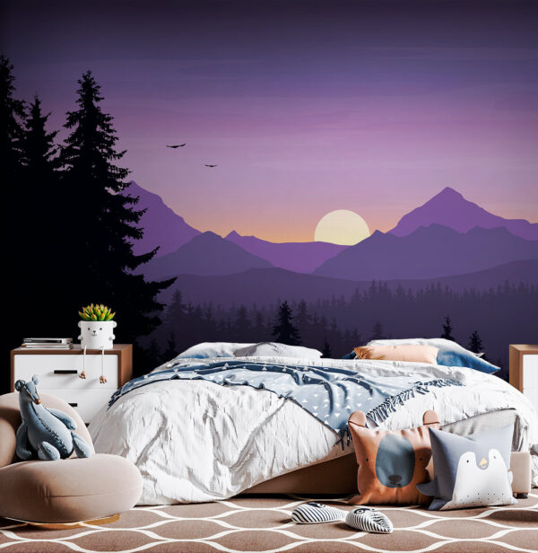 Landscape with trees and mountains u73938pir1m 600x616 - Landscape with trees and mountains - tegory