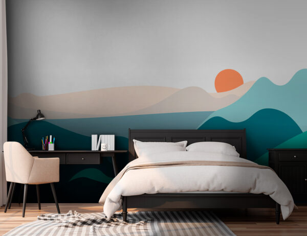 Landscape with mountains and a sunset u73957pir2 600x462 - Landscape with mountains and a sunset - tegory