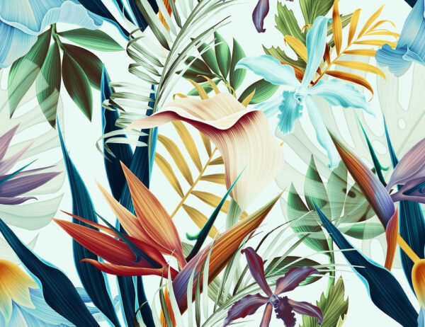 Colorful floral pattern with flowers Colorful floral pattern with flowers