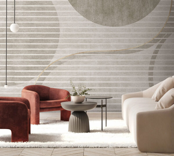 Grey and white wallpaper with circles and lines Grey and white wallpaper with circles and lines
