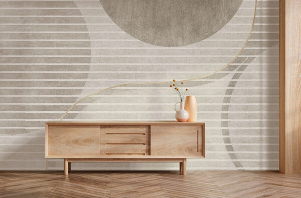 Grey and white wallpaper with circles and lines Grey and white wallpaper with circles and lines