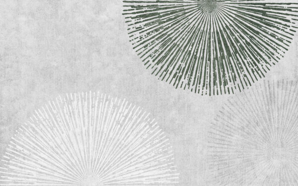 White and green circular design White and green circular design