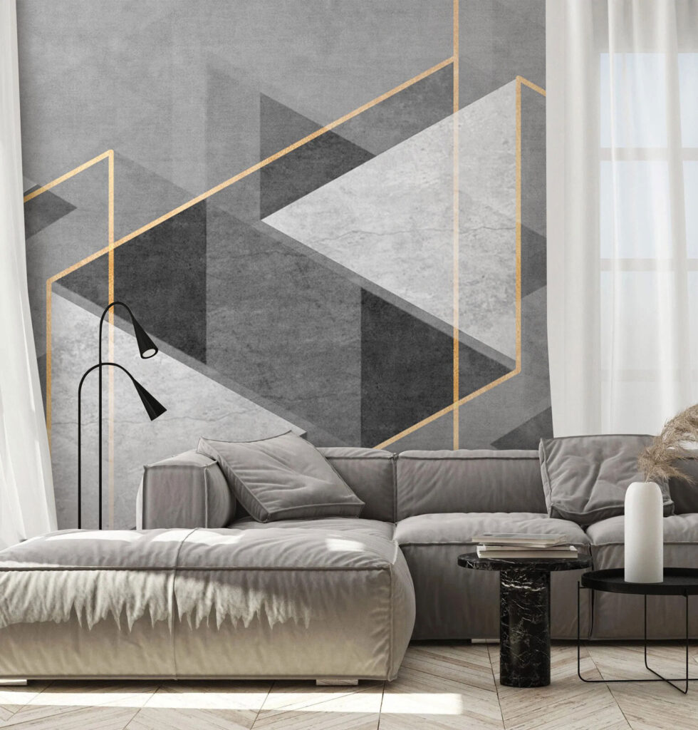 Grey and white geometrical design Grey and white geometrical design