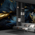 Wall murals Elegant leaves in vibrant hues