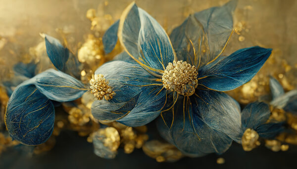 Elegant blue leaves and delicate blooms. Elegant blue leaves and delicate blooms.