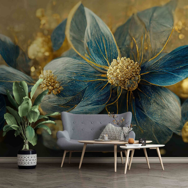 Elegant blue leaves and delicate blooms. Elegant blue leaves and delicate blooms.