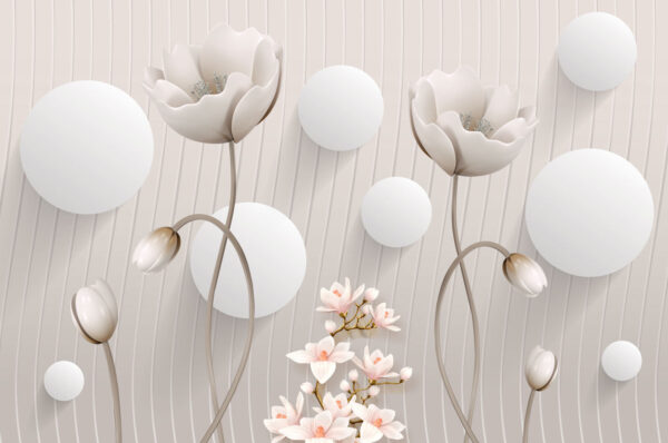 Wallpaper with flowers and circles u74207p 600x398 - Wallpaper with flowers and circles - tegory