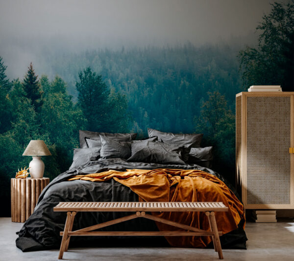 Forest of trees with fog u74236pib1 600x534 - Forest of trees with fog - tegory