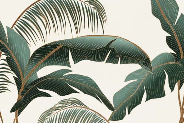Tropical leaves on a light background. Tropical leaves on a light background.