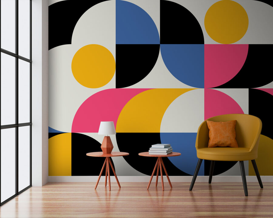 Colorful circles and squares