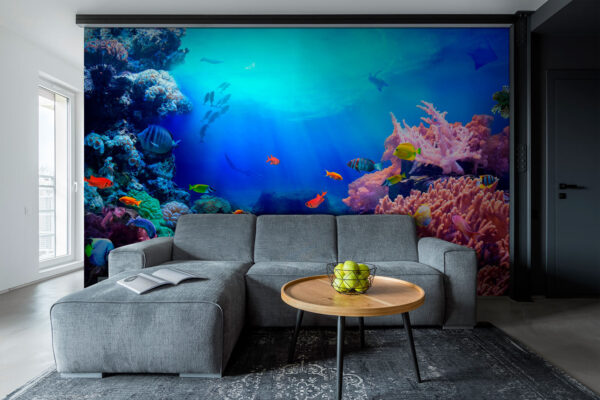 Fish swimming in a coral reef Fish swimming in a coral reef