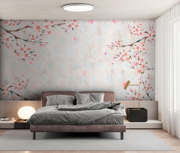 White and pink floral pattern White and pink floral pattern