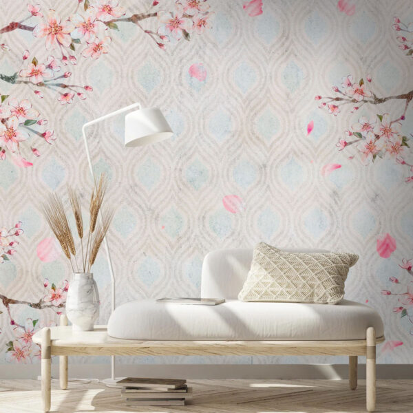 White and pink floral pattern White and pink floral pattern