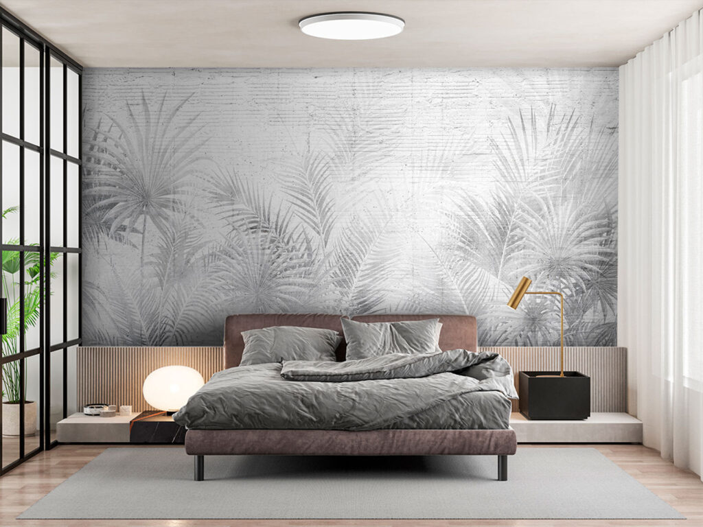 White and grey background with palm leaves u74401pib1 1024x768 - White and grey background with palm leaves