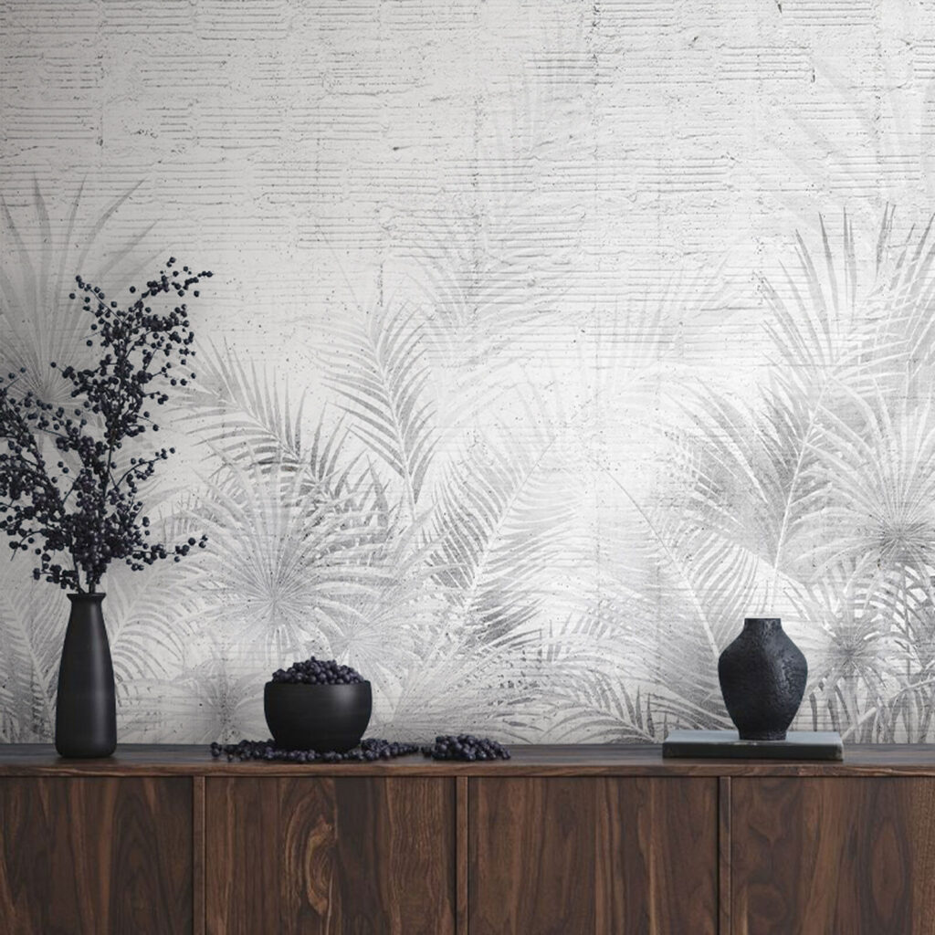 White and grey background with palm leaves u74401pih1m 1024x1024 - White and grey background with palm leaves