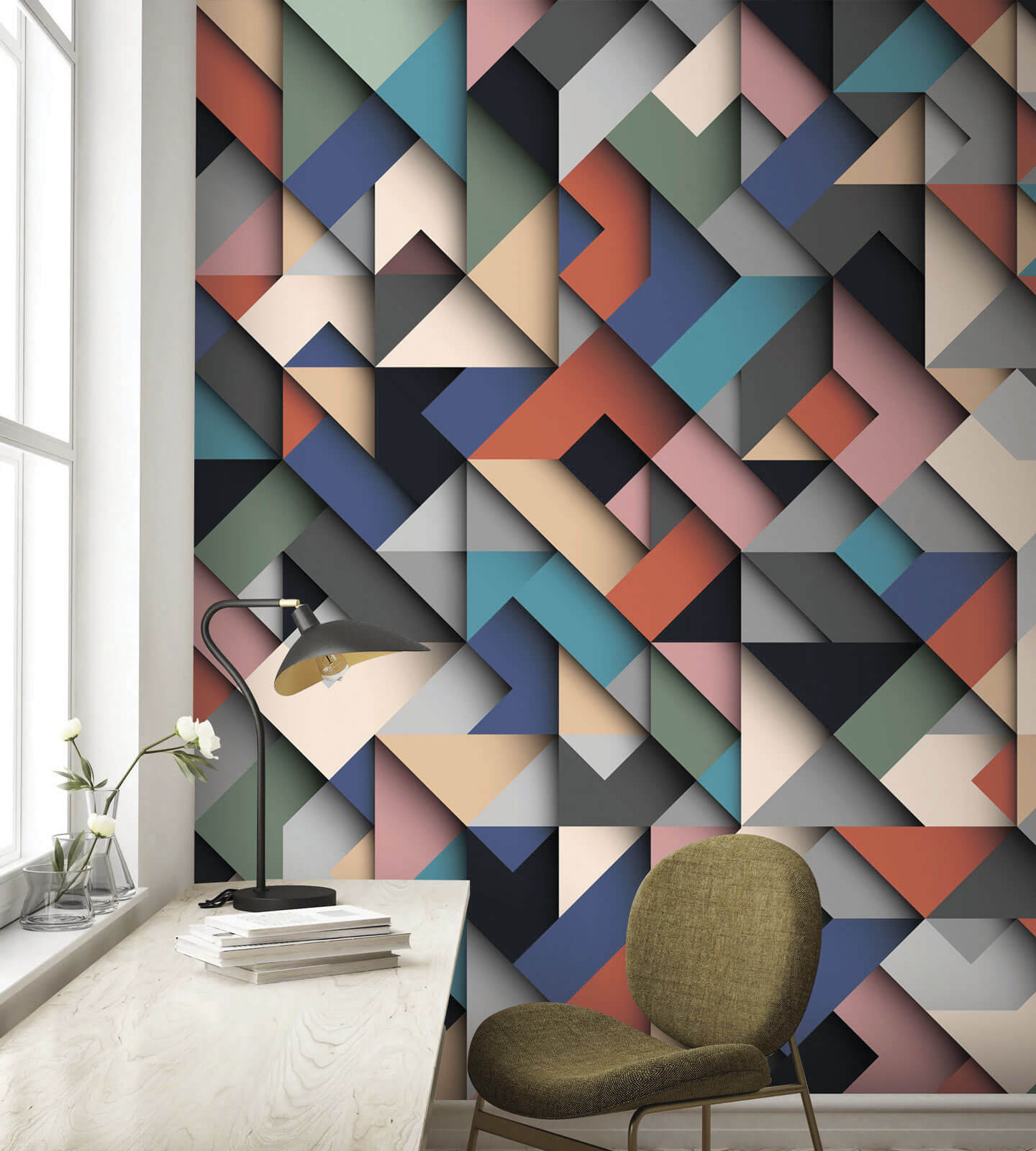 u74421pih1m - Multicolored pattern of squares - tegory