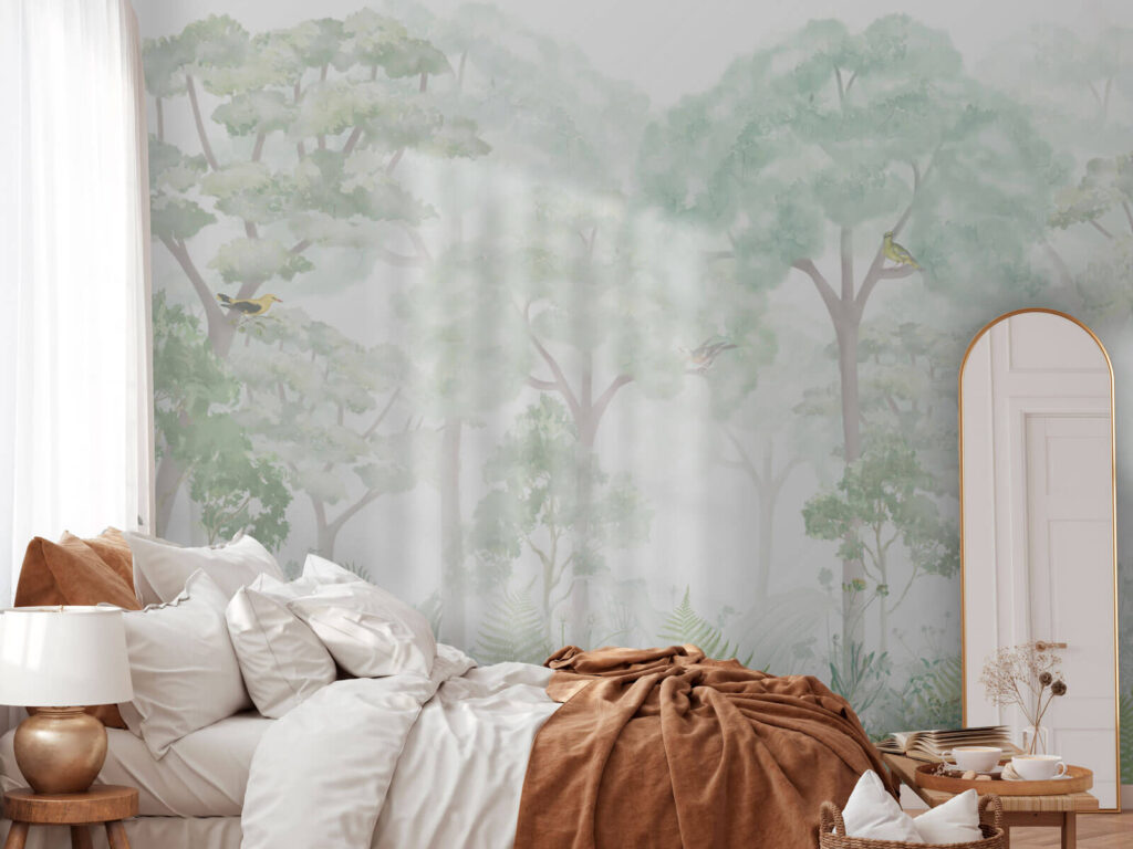 Wallpaper with trees and plants Wallpaper with trees and plants