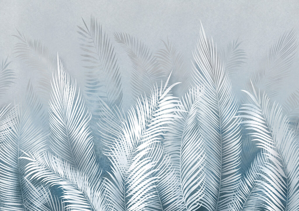 A white feathered leaves A white feathered leaves
