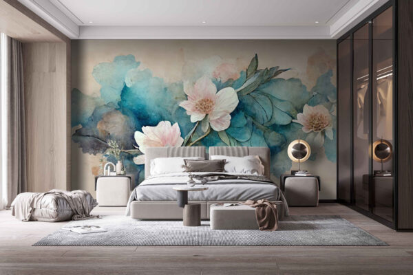 Painting of flowers and leaves Painting of flowers and leaves