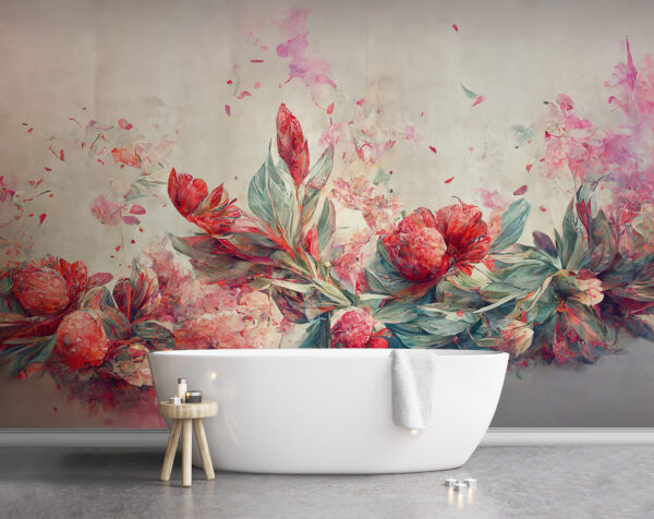 Painting of flowers and leaves u74680pit1 600x476 - Painting of flowers and leaves - tegory