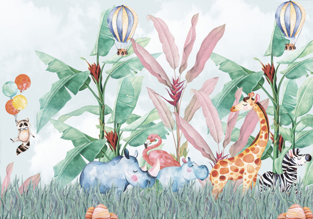 Group of animals in a field Group of animals in a field