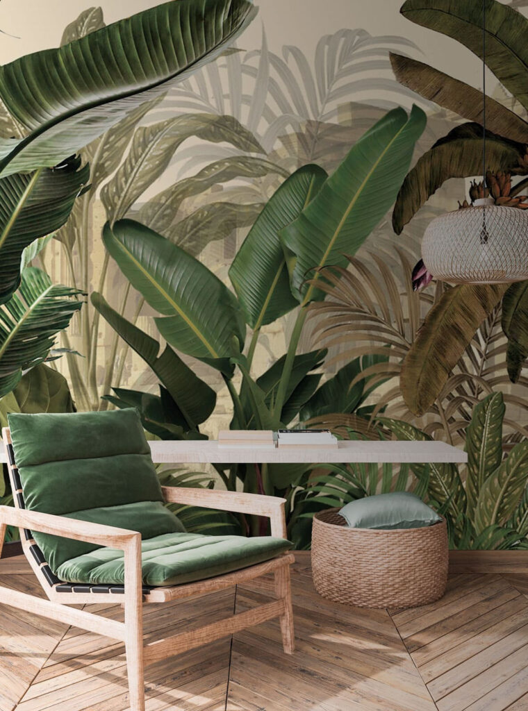 Group of tropical plants