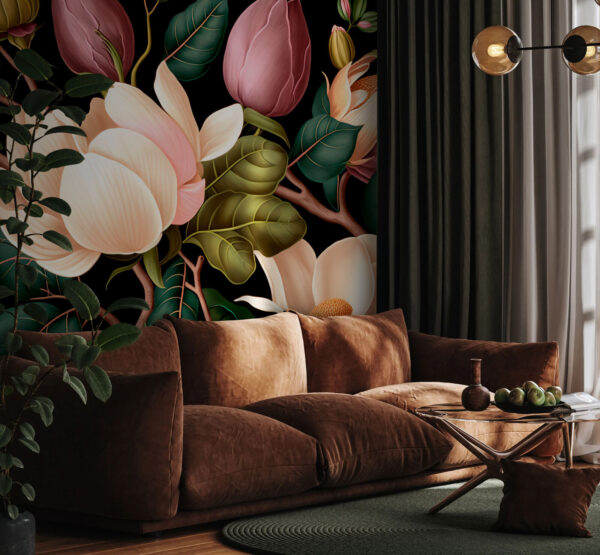 Elegant floral composition on dark background. Elegant floral composition on dark background.