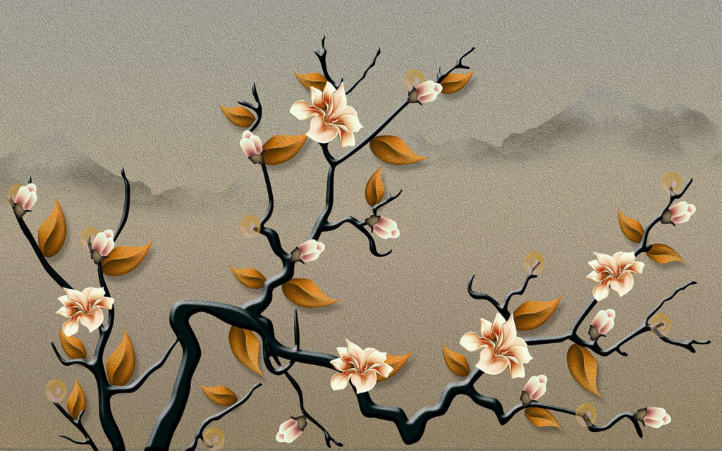 A tree branch with flowers and leaves u74803p 1024x640 - A tree branch with flowers and leaves - tegory