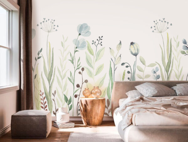 Watercolor painting of flowers and leaves u74870pib2 600x452 - Watercolor painting of flowers and leaves - tegory