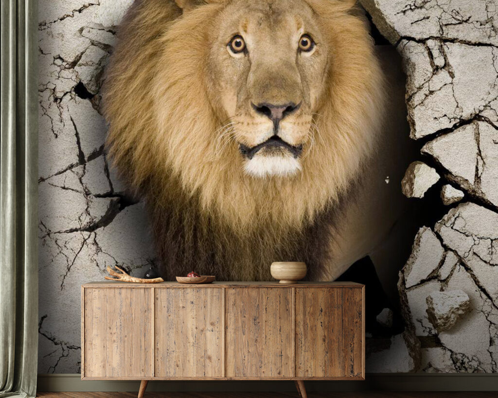 Lion walking through a crack wall u77849pig21m 1024x819 - Lion walking through a crack wall - tegory