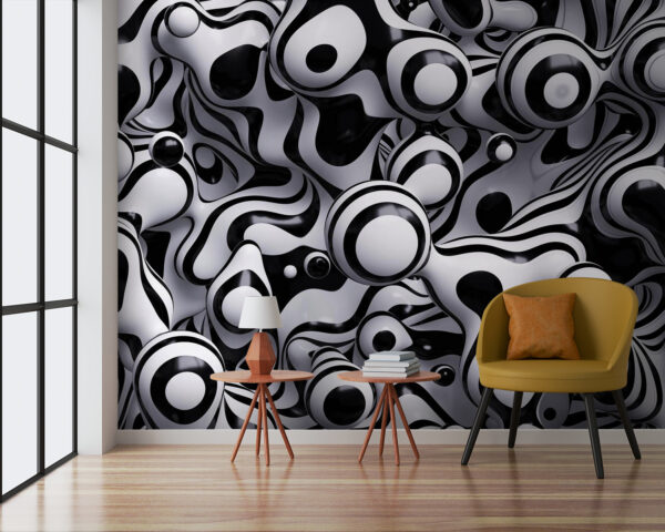 Black and white striped object Black and white striped object