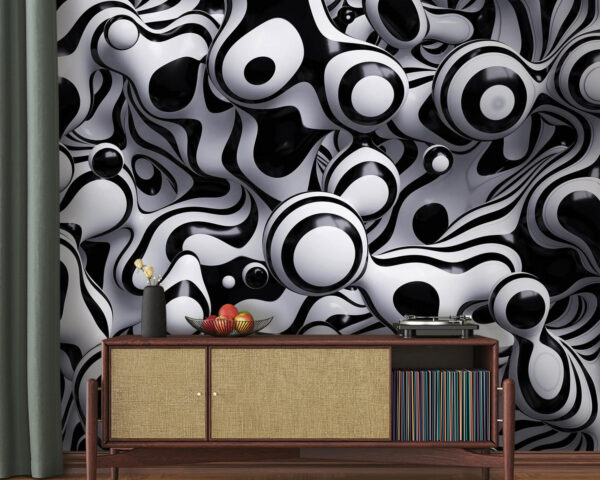 Black and white striped object Black and white striped object