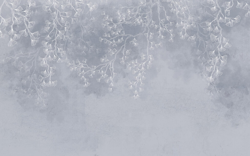White flowers on a gray background White flowers on a gray background