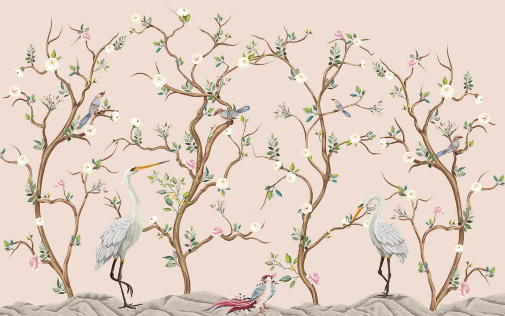 Wallpaper with birds and flowers u79607p 1024x640 - Wallpaper with birds and flowers - tegory