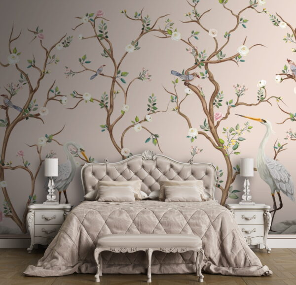 Wallpaper with birds and flowers u79607pib1m 600x579 - Wallpaper with birds and flowers - tegory