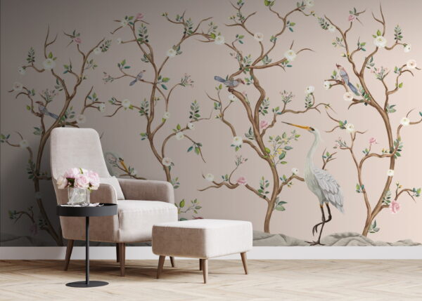 Wallpaper with birds and flowers u79607pig1 600x429 - Wallpaper with birds and flowers - tegory