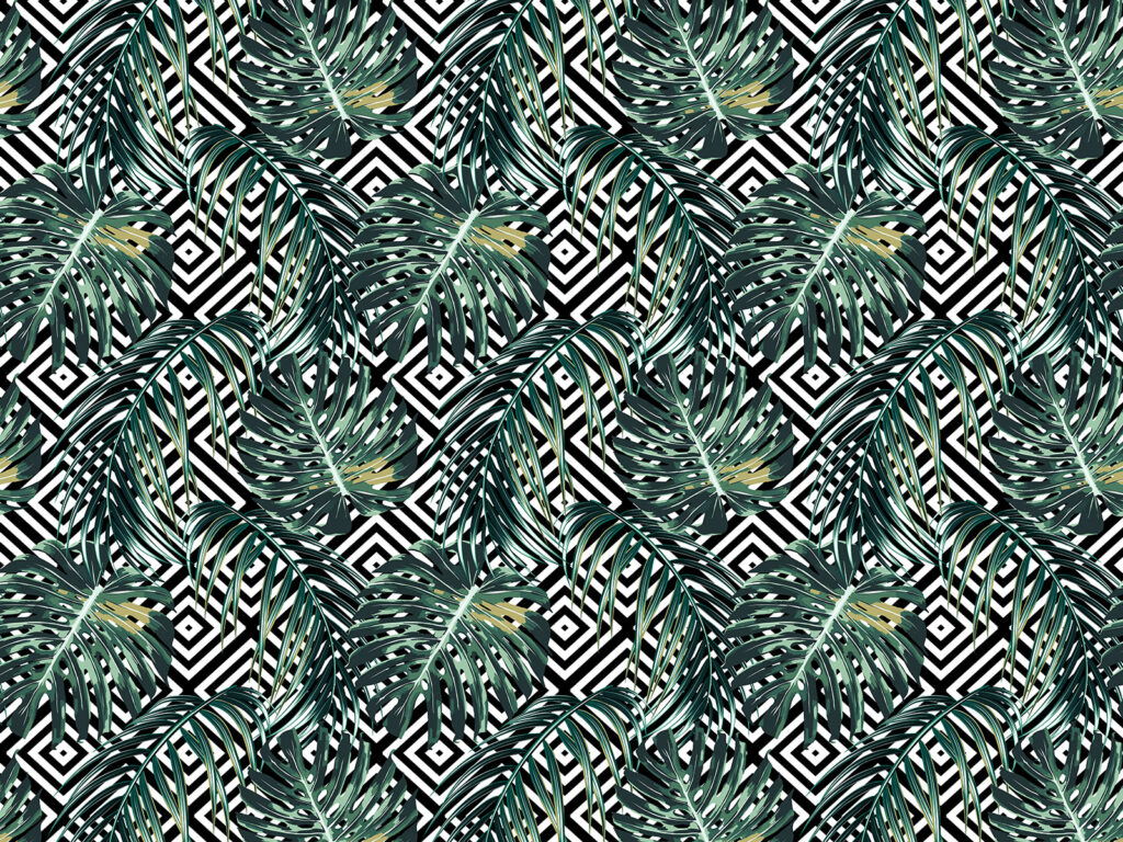 Pattern of leaves on a black and white background u79688p 1024x768 - Pattern of leaves on a black and white background - tegory