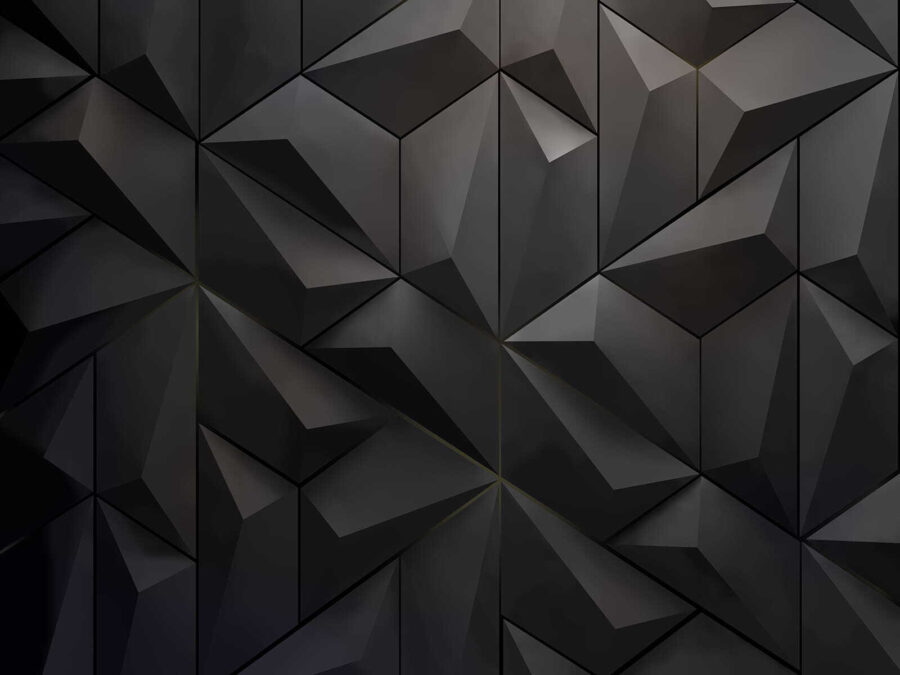 Wall murals Black wall with many triangles - Image 4