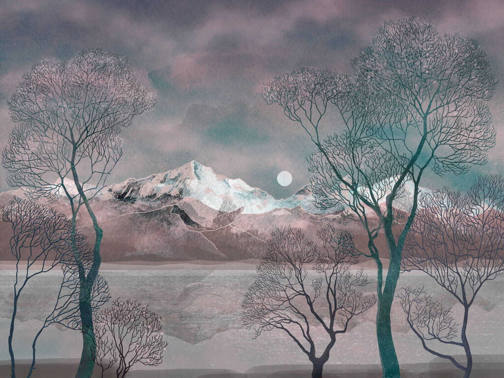 Landscape with trees and mountains u80027p 1024x768 - Landscape with trees and mountains - tegory