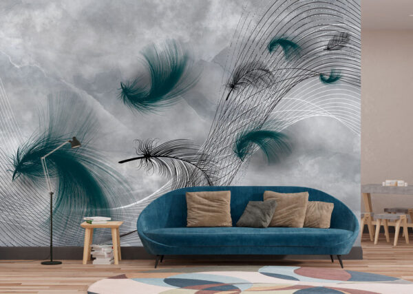 Elegant swirls of flowing feathers. Elegant swirls of flowing feathers.