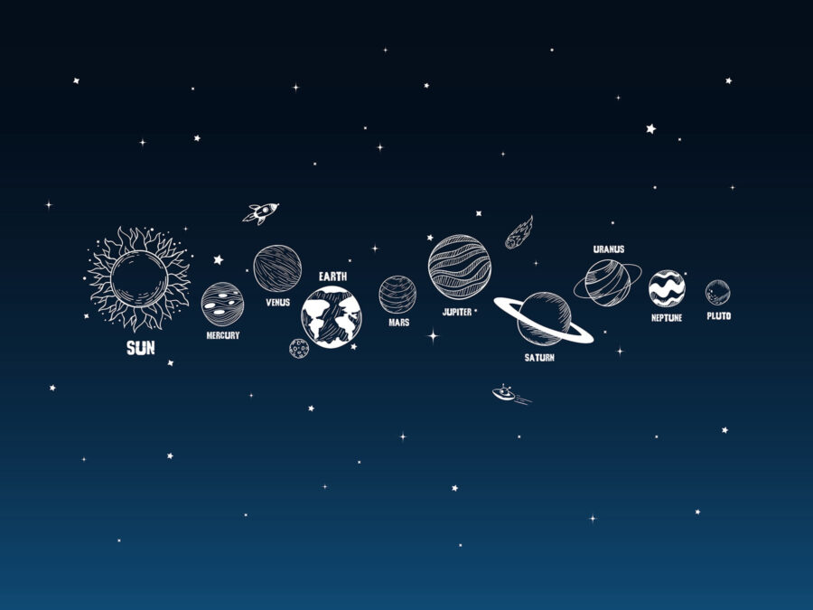 Wall murals A line of planets in space - Image 4