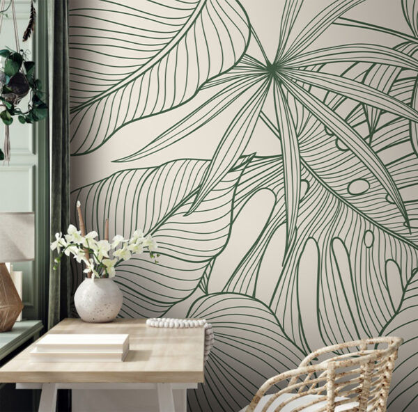 Elegant green foliage pattern design Elegant green foliage pattern design